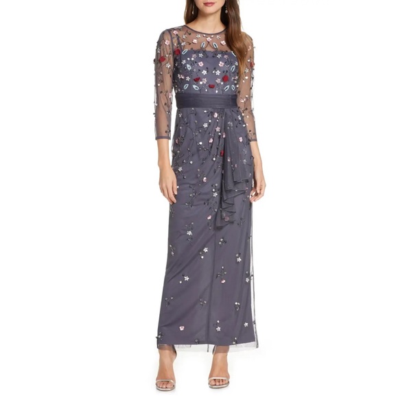 JS Collections Dresses & Skirts - JS COLLECTIONS 3D BEADED GOWN ♥️IN STORES♥️